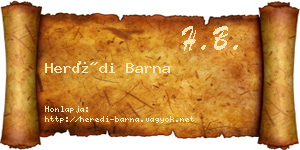 Herédi Barna névjegykártya